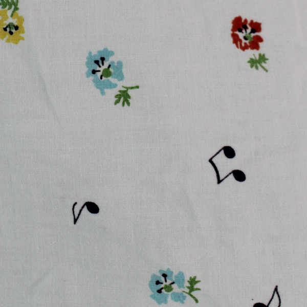 Lot of 3 Flower Music Note Queen Pillowcases 23x30" - Pre-owned, Stains