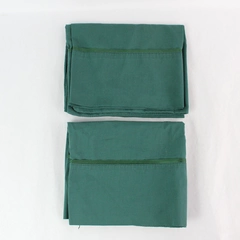 Set of 2 Dark Forest Green Queen Pillowcases 20x32" - Pre-Owned