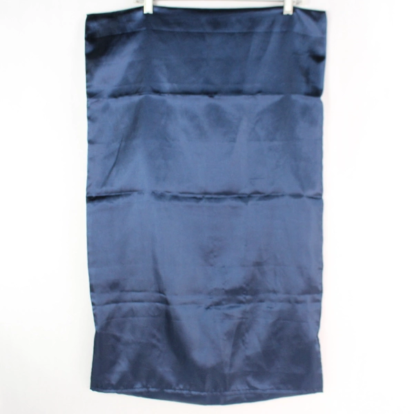 Lot of 4 Mainstays Dark Blue & Silver Satin Pillowcases 100% Polyester