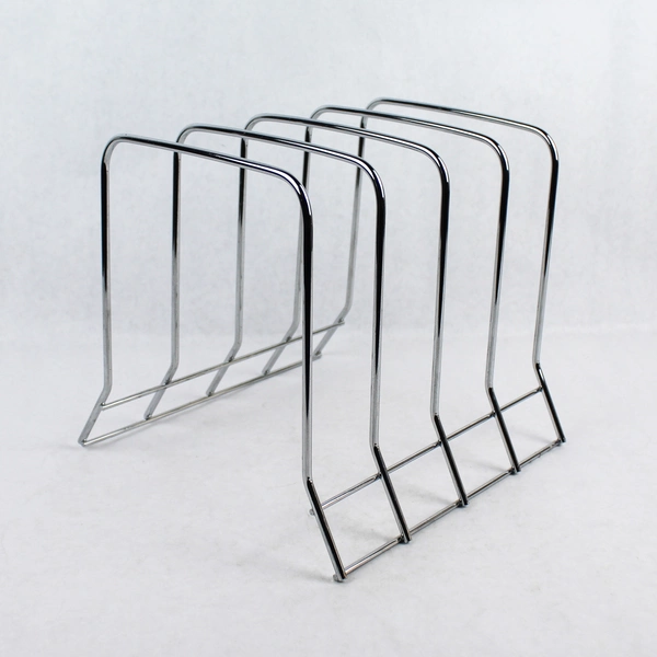 Metal Kitchen Organizer for Cookware Lids - 4 Slots, 2.5" Wide, Good Condition