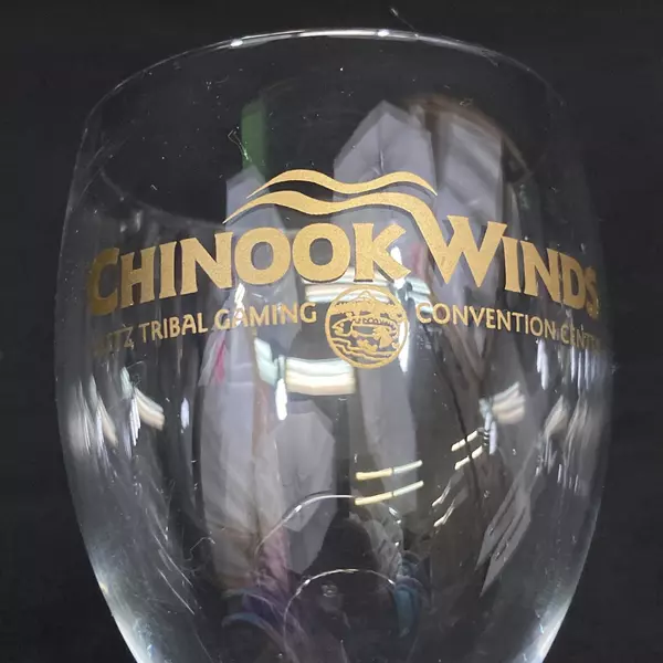 Lot of 3 Chinook Winds Casino & Resort Wine Glasses 2013 Festival Collectible