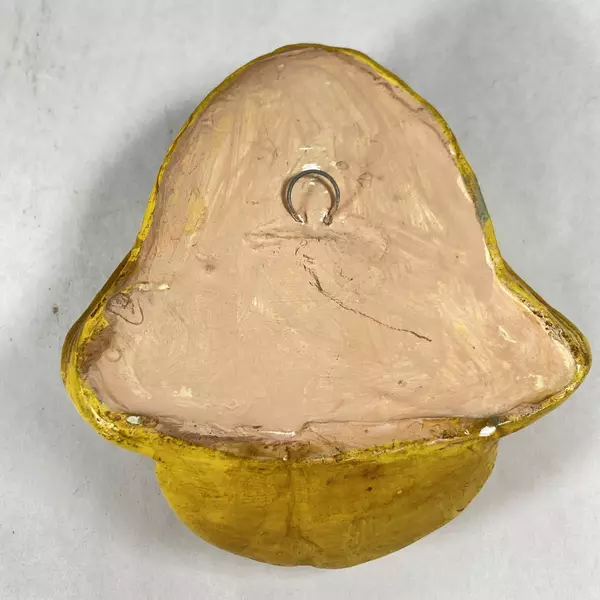 Vintage Bossons Chalkware Plaque Bearded Fisherman Yellow Raincoat England