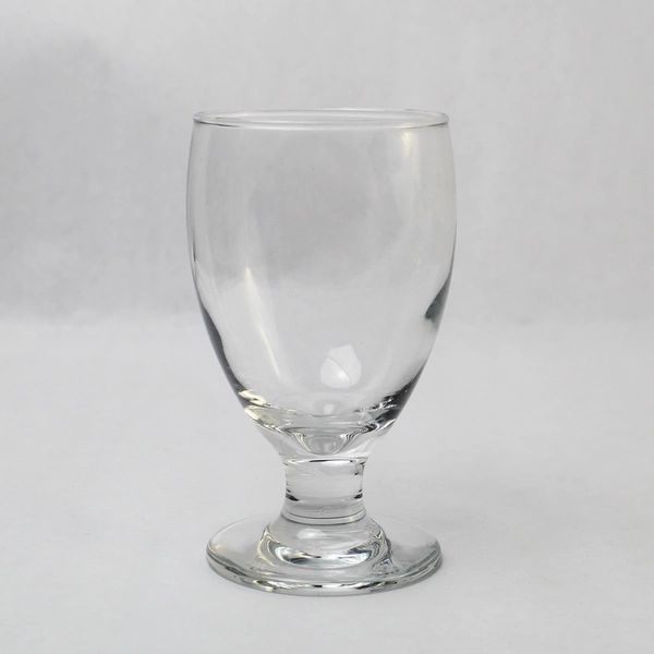Lot of 2 Clear Crystal Beer Water Goblet Glasses 5" Tall - Pre-Owned