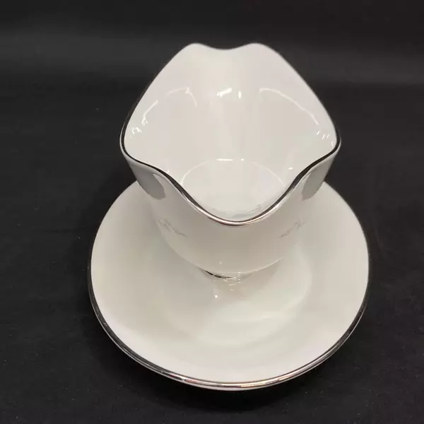 Lenox Oxford Holyoke Bone China Oval Gravy Boat And Underplate