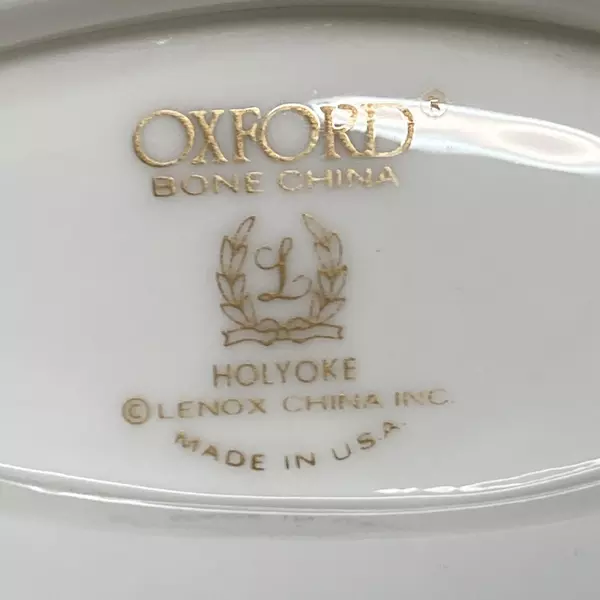 Lenox Oxford Holyoke Bone China Oval Gravy Boat And Underplate
