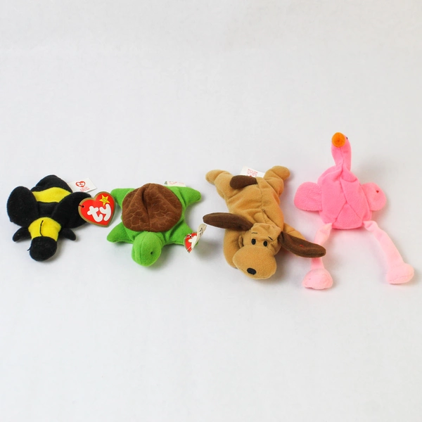 Lot of 4 Vintage TY McDonald's Happy Meal Teenie Beanies Plush Toys