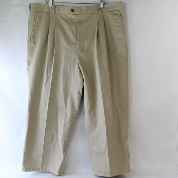 Nordstrom Smartcare Beige Cotton Men's Dress Pants 44x30, Good Condition