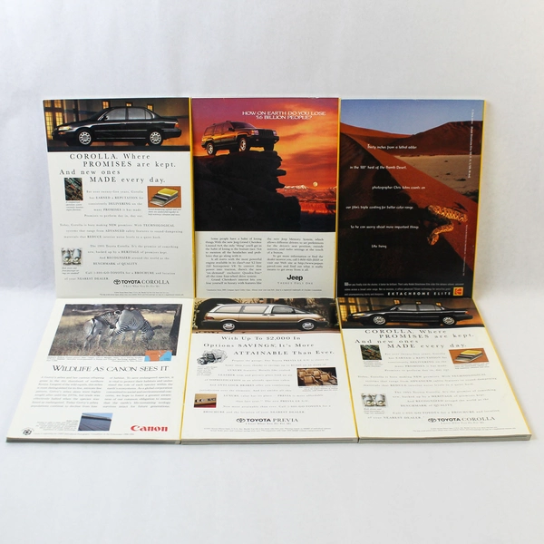 Lot of 6 Vintage 1995 National Geographic Magazines Jan Mar Apr Jul Oct Nov