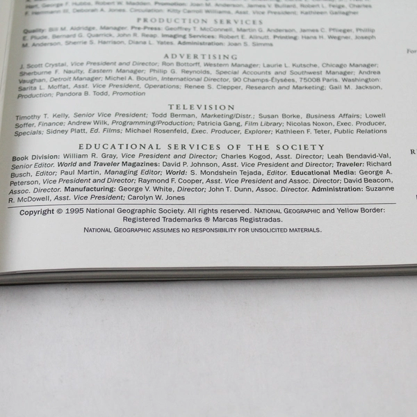 Lot of 6 Vintage 1995 National Geographic Magazines Jan Mar Apr Jul Oct Nov