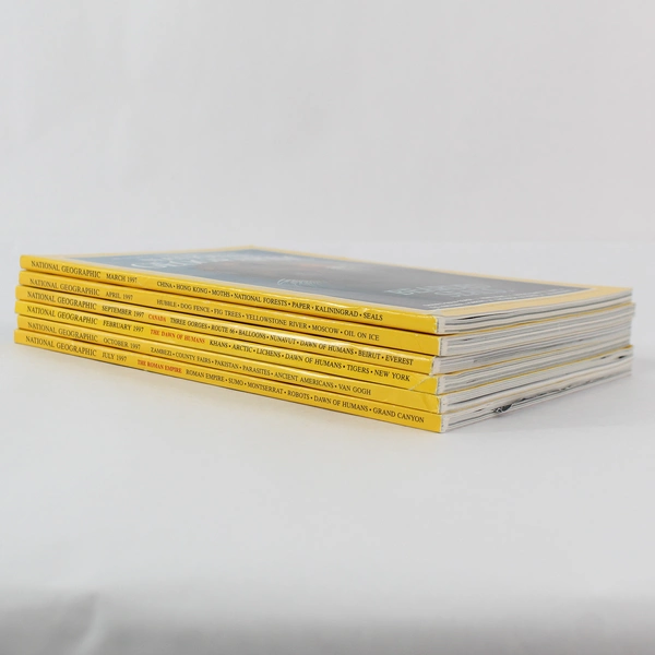 Lot of 6 Vintage 1997 National Geographic Magazines Feb-Mar-Apr-Jul-Sept-Oct