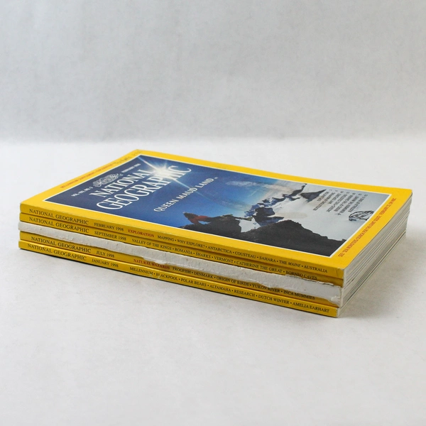 Lot of 5 Vintage 1998 National Geographic Magazines Jan Feb July Sept Good Cond