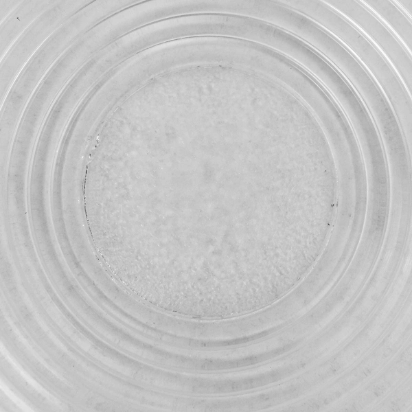 Clear Glass Ribbed Decorative Serving Bowl 10.5" Diameter, Pre-owned Flaws