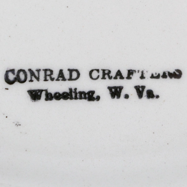 Vintage Conrad Crafting White Gold Trim Norwich Connecticut Map Souvenir Plate 