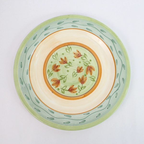 Vintage Culinary Arts Studio Flower Plate 11" - Good Condition