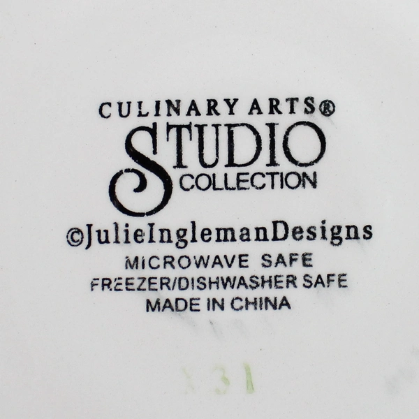 Vintage Culinary Arts Studio Flower Plate 11" - Good Condition