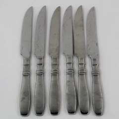 6 Piece Reed & Barton Heritage Mint Brompton Stainless Steel Serrated Knives