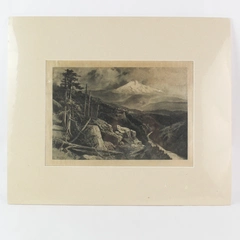 Sealed Julian Rix Black & White Mountain Landscape Art Print 14.5x17.25 Mat