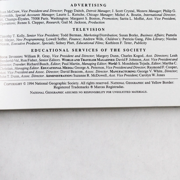 Lot of 4 Vintage National Geographic Magazines 1994 June Aug Oct Nov Good