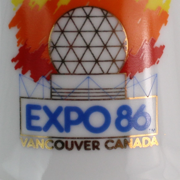 Expo 86 Vancouver Souvenir Bell Ceramic Gold Trim 1986 Collectible Decor