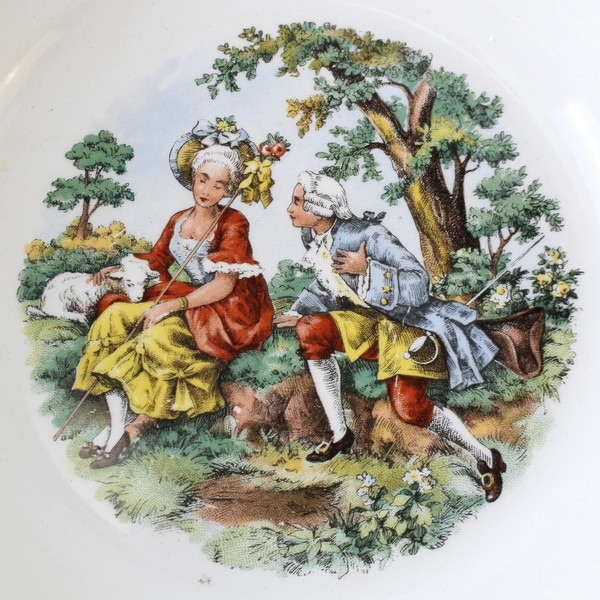 Vintage Sebring Pottery Chantilly Serving Bowl 22K Gold Trimmed T-S284