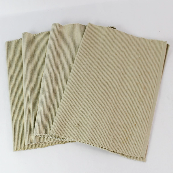 Set of 4 Chesapeake Beige Cotton Placemats 12.5x16" - Pre-Owned, Stains