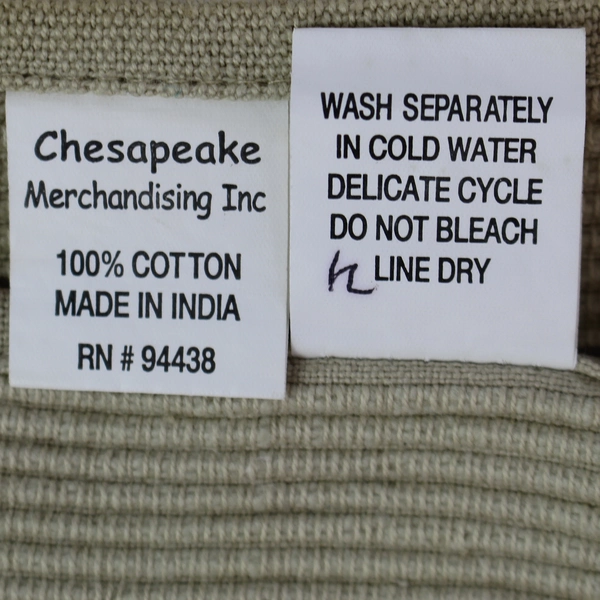 Set of 4 Chesapeake Beige Cotton Placemats 12.5x16" - Pre-Owned, Stains