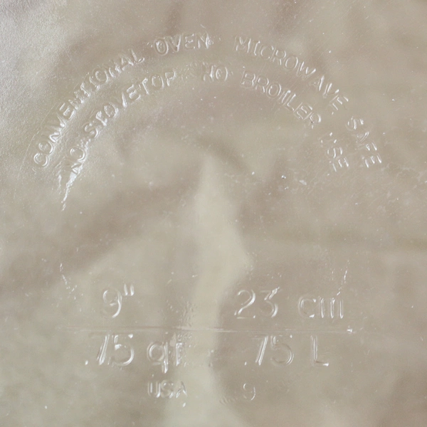 9" Clear Glass Pie Dish - Oven & Microwave Safe, Good Condition