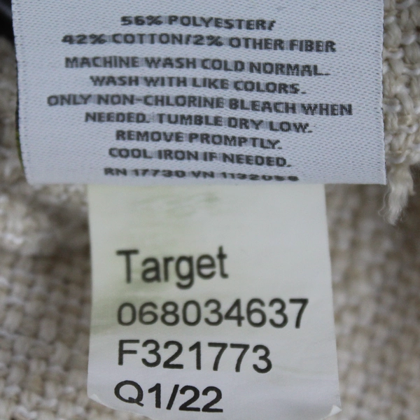 Threshold Cream Curtain Panel 53x76" - Elegant Window Treatment, Pre-Owned