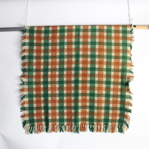 American Trading Green Brown Autumn Cotton Table Runner 40x46" - Good Condition