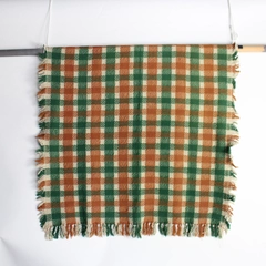 American Trading Green Brown Autumn Cotton Table Runner 40x46" - Good Condition