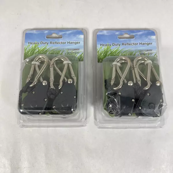 Lot of 2 Pairs Heavy Duty Reflector Hangers 150lbs Max Hydroponics Indoor Garden