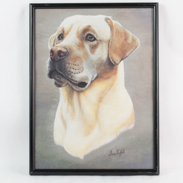 Framed Brian Hupfield Labrador Retriever Art Print 12.5x16.5" - Pre-Owned