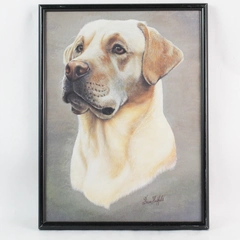 Framed Brian Hupfield Labrador Retriever Art Print 12.5x16.5" - Pre-Owned