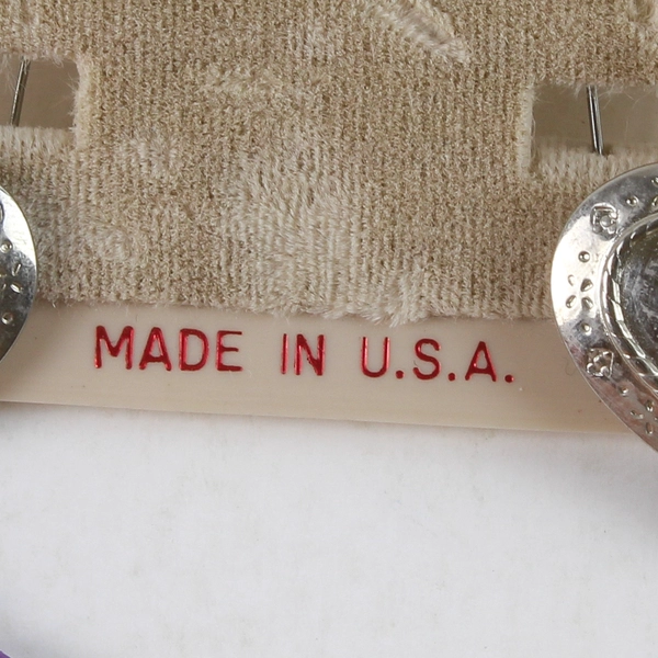 Shea West Western Style Earrings Silver & Purple Beads - Great Condition