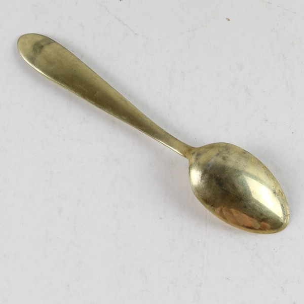 Switzerland Souvenir Spoon Solid Brass Gold Finish 4.25" Collectible