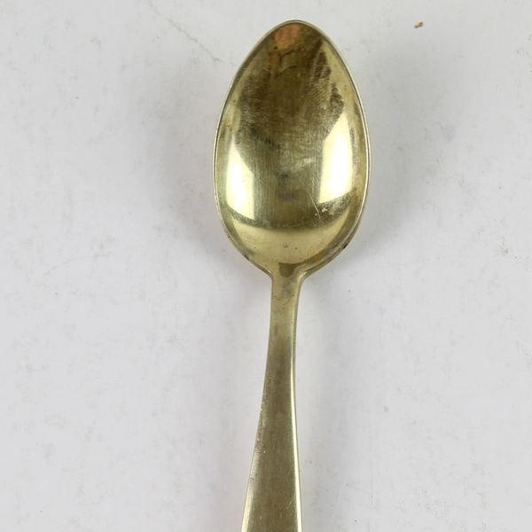 Switzerland Souvenir Spoon Solid Brass Gold Finish 4.25" Collectible