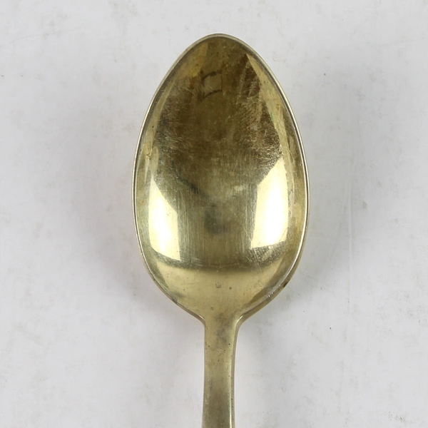 Switzerland Souvenir Spoon Solid Brass Gold Finish 4.25" Collectible