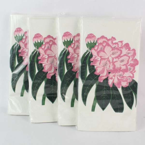 Lot of 4 Sealed Creative Arts Floral Design Paper Napkins - 48 Total Napkins