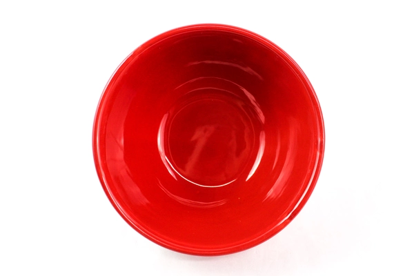 Set of 2 Red Ceramic Cereal Bowls by Blackhawk Marketing - Good Condition