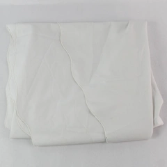 White Oval Tablecloth 57x74" - Elegant Home Décor, Some Stains