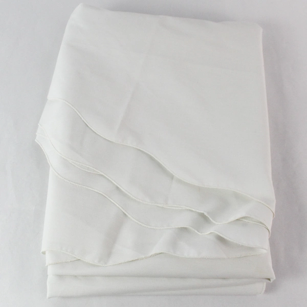 White Oval Tablecloth 57x74" - Elegant Home Décor, Some Stains