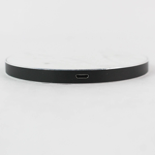 POWR Marble Pattern Black Wireless Charging Pad 4" - No Cord, Pre-Owned