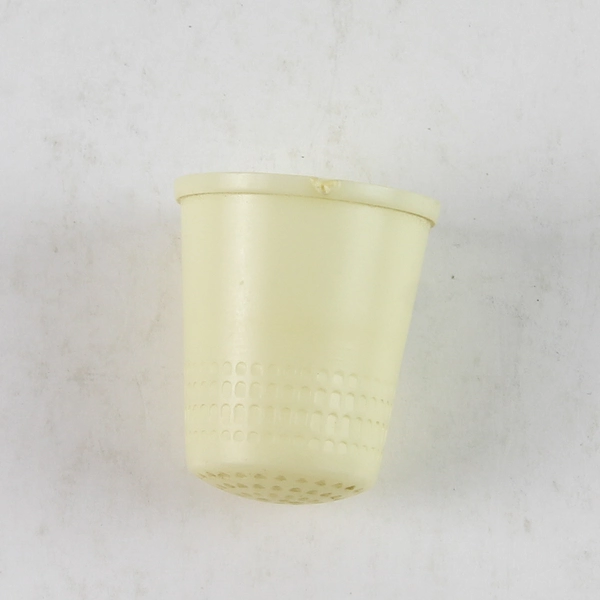 Advertising Thimble Oldsmobile Service Blue Print Cream Plastic Vintage