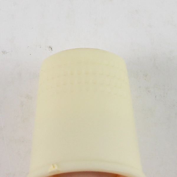 Advertising Thimble Oldsmobile Service Blue Print Cream Plastic Vintage