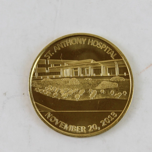 2013 St Anthony Hospital Pendleton OR Gold Tone Token Medal - Good Condition
