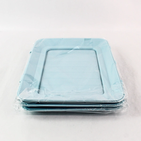 New Sealed Set of 3 Gourmer Perfect Plate Stackable Food Sealer Trays Blue