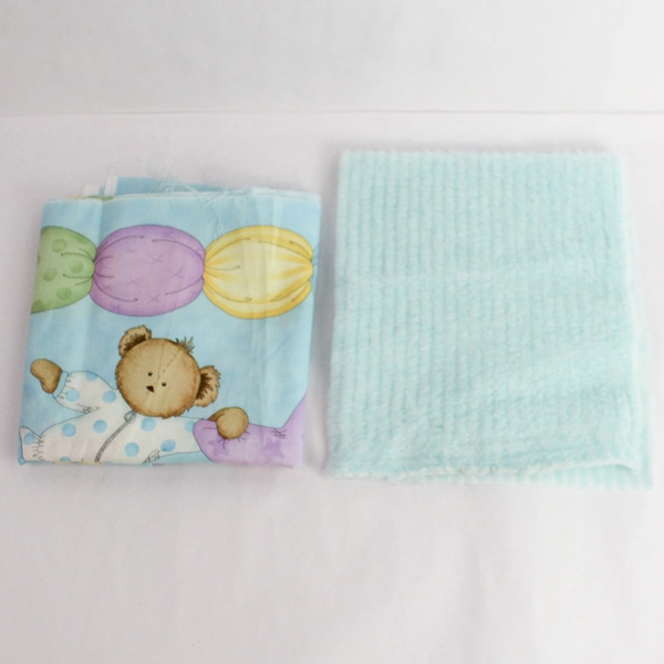 7 Piece Blue Baby Fabric Scrap Lot for DIY Crafting Projects