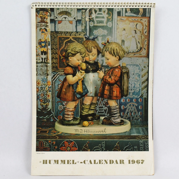 Vintage Hummel 1967 Calendar - 12 Month Spiral Bound - Collectible Memorabilia