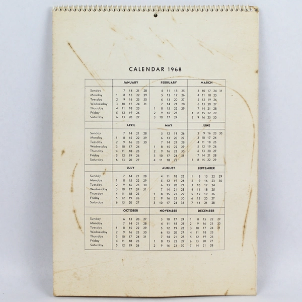 Vintage Hummel 1967 Calendar - 12 Month Spiral Bound - Collectible Memorabilia