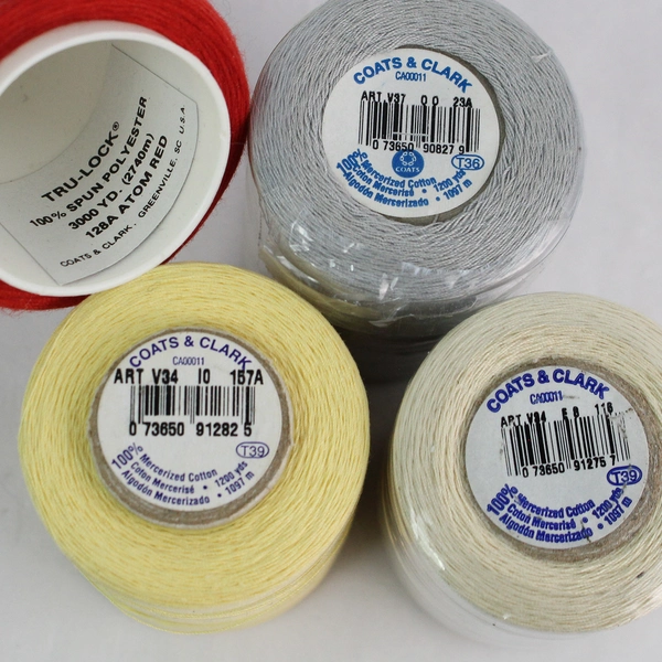 Lot of 9 Vibrant Embroidery Floss Spools for Crafting & Sewing Projects